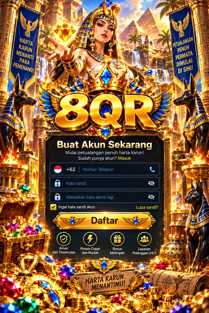 8QR Daftar dengan tema petualangan permata dan harta karun